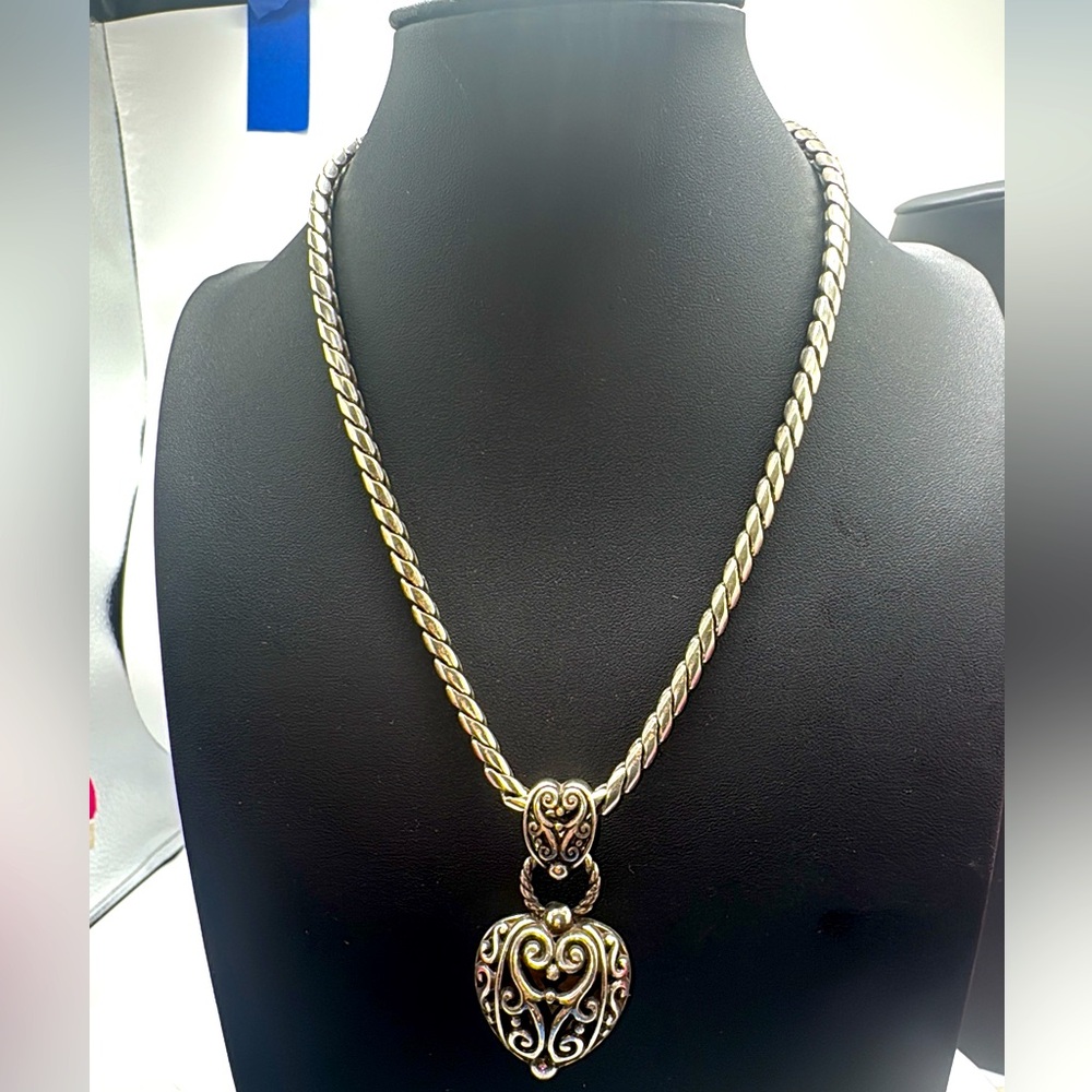 Brighton Bibi Heart necklace. Chunky. Vintage.